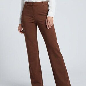 BETABRAND Pants Size Medium Brown 2 Pocket Bootcut Dress Yoga